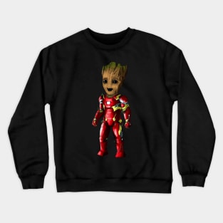 Baby Groot as Iron Man Crewneck Sweatshirt